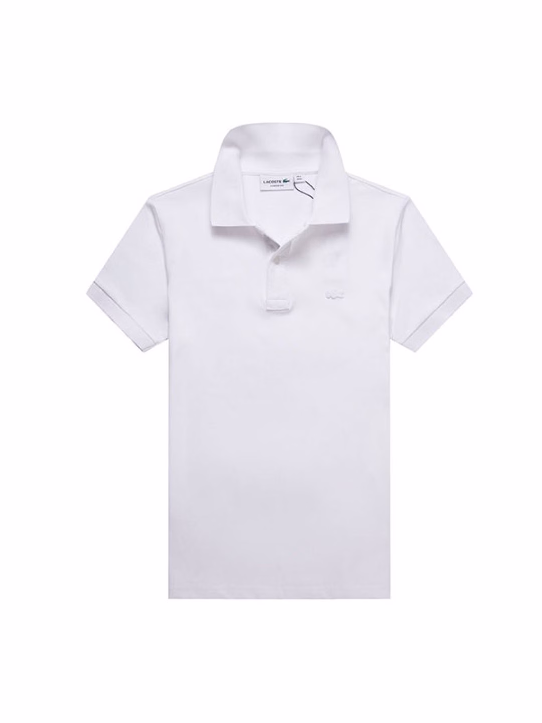 Lacoste Boys Stretch Pique Polo White