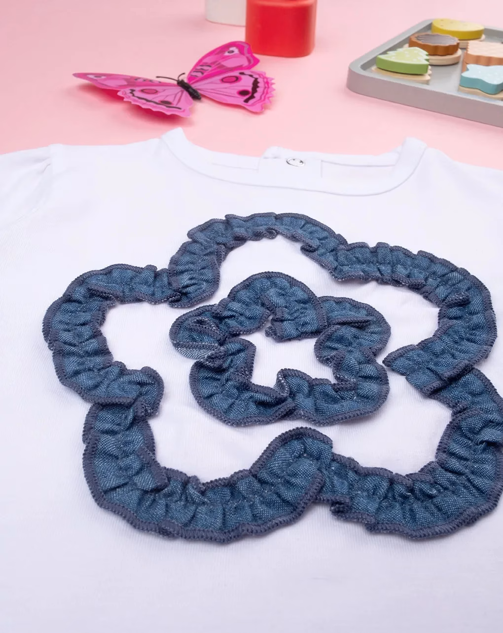 Prenatal Front Flower Logo Tee White - Image 2