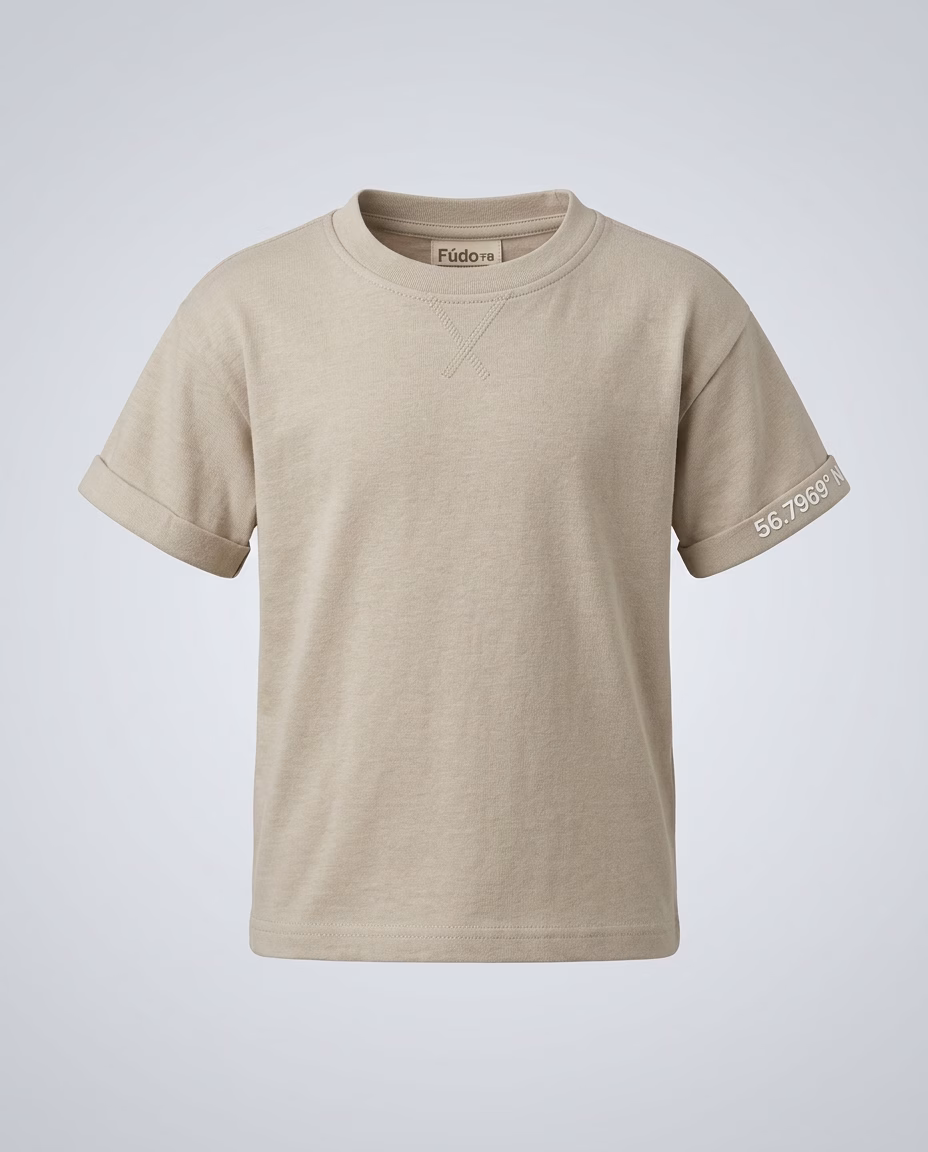 Fudo Boys Adventure Soft Cotton T-Shirt Beige