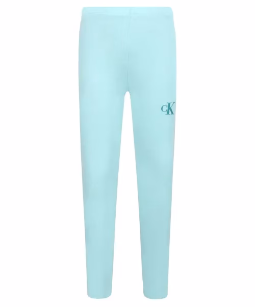 Calvin Klein Logo Leggings in Cotton Blue Tint