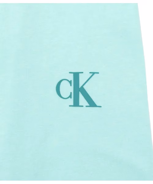 Calvin Klein Logo Leggings in Cotton Blue Tint - Image 2