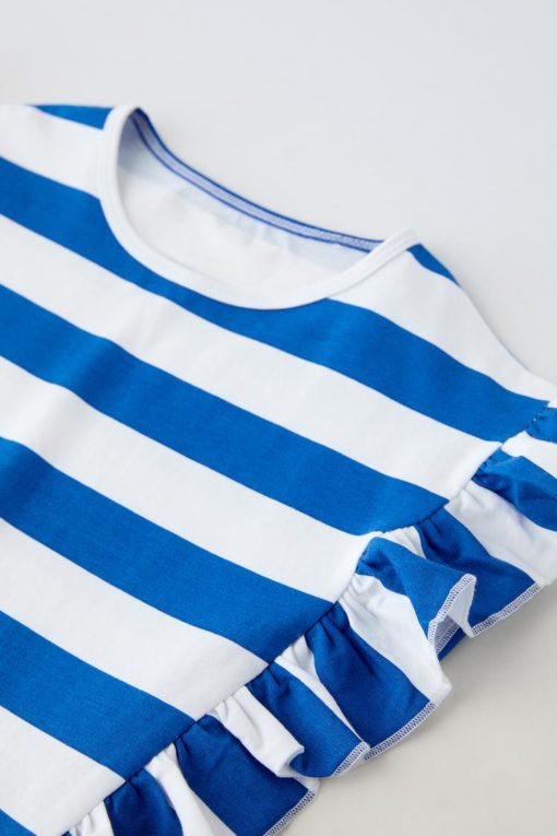 ZARA STRIPED T-SHIRT WITH RUFFLE TRIMS - Image 6