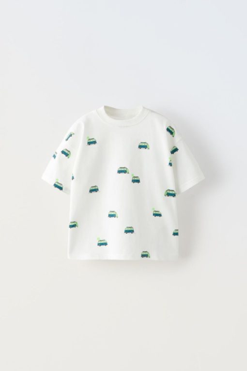 ZARA ALL OVER VAN LOGO PRINT T-Shirt