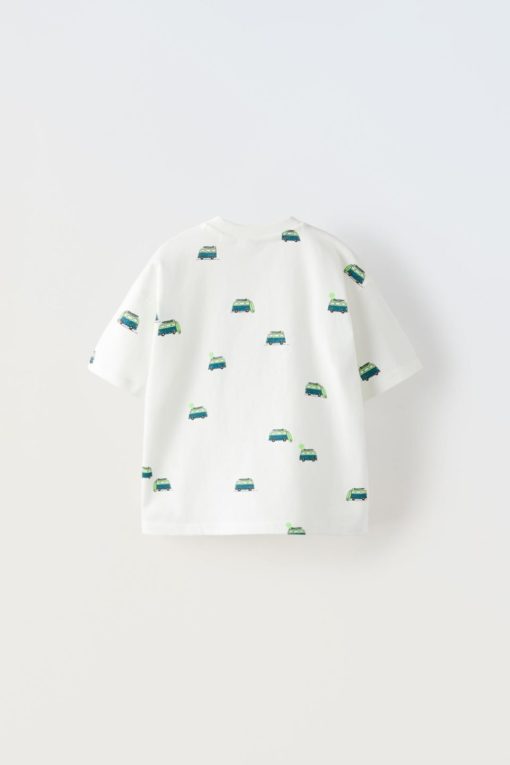 ZARA ALL OVER VAN LOGO PRINT T-Shirt - Image 2