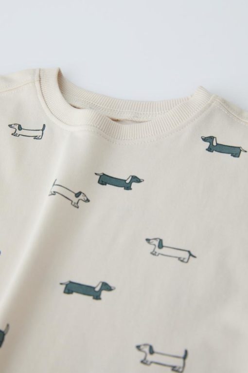 ZARA ALL OVER DOG LOGO T-Shirt - Image 2