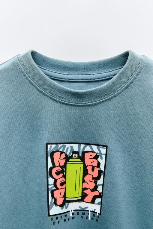 ZARA KEEP BUSY T-Shirt - Image 2