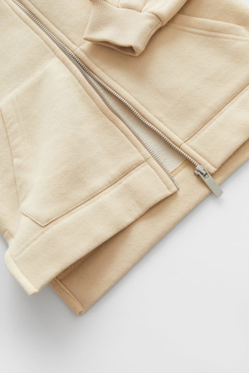 ZARA KIDS PLUSH ZIP-UP JACKET - BEIGE - Image 3