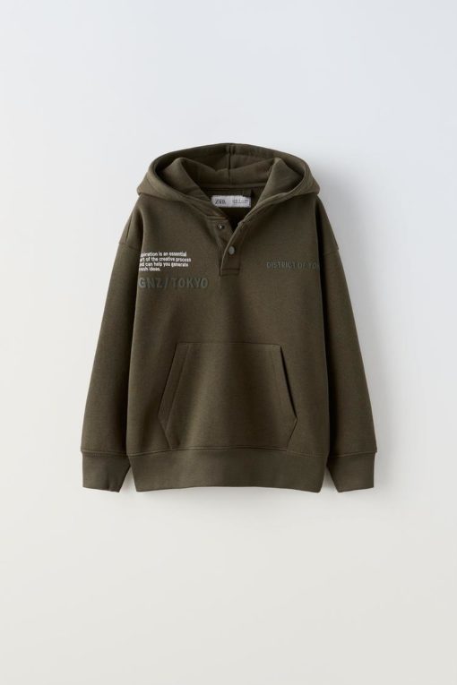 ZARA BOYS HOODIE WITH BUTTONS TRACKSUIT - Image 2