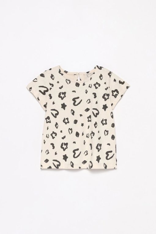 Lefties Kids Heart and Star Logo Cream T-Shirt
