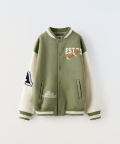 Alternative view of ZARA KIDS SOFT FABRIC BOMBER WITH REMOVEABLE HOOD