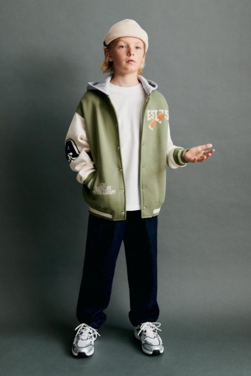 ZARA KIDS SOFT FABRIC BOMBER WITH REMOVEABLE HOOD - Image 3