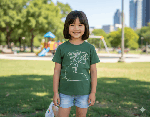 ZARA SMILE A LOT GREEN T-Shirt