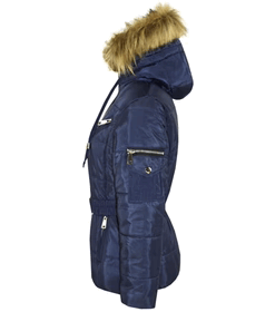 Alternative view of A-2-Z KIDS HOODED FAUX FUR PADDED ZIPPED BELTED TOP WARM COATS
