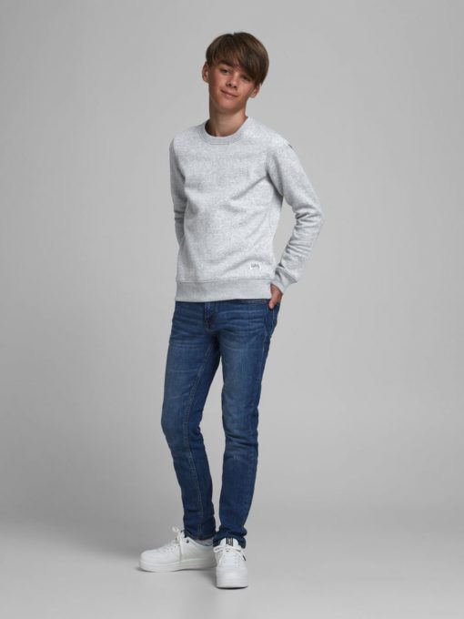 Jack n Jones BOYS LOOPBACK SWEATSHIRT - Grey - Image 4