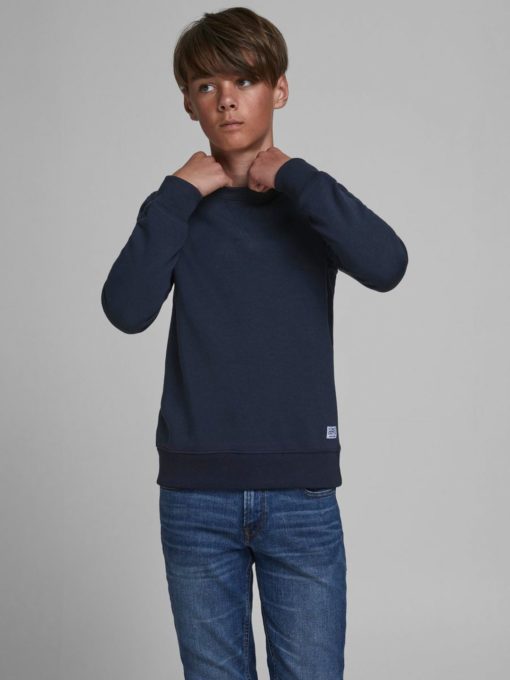 Jack n Jones BOYS LOOPBACK SWEATSHIRT - Navy - Image 3