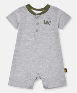 LEE Green Neck Grey Romper Bodysuit