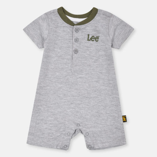 LEE Green Neck Grey Romper Bodysuit