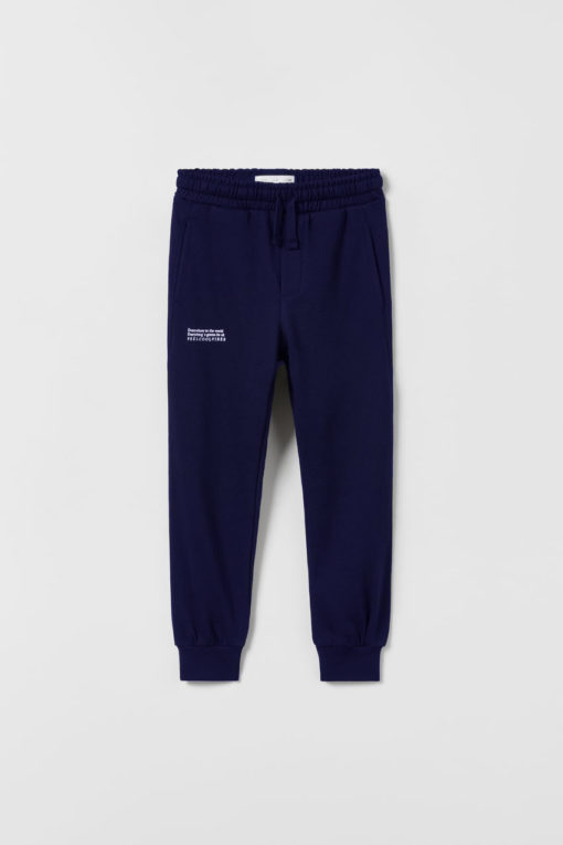 ZARA PLUSH TROUSERS WITH LABEL AND SEAM DETAILS