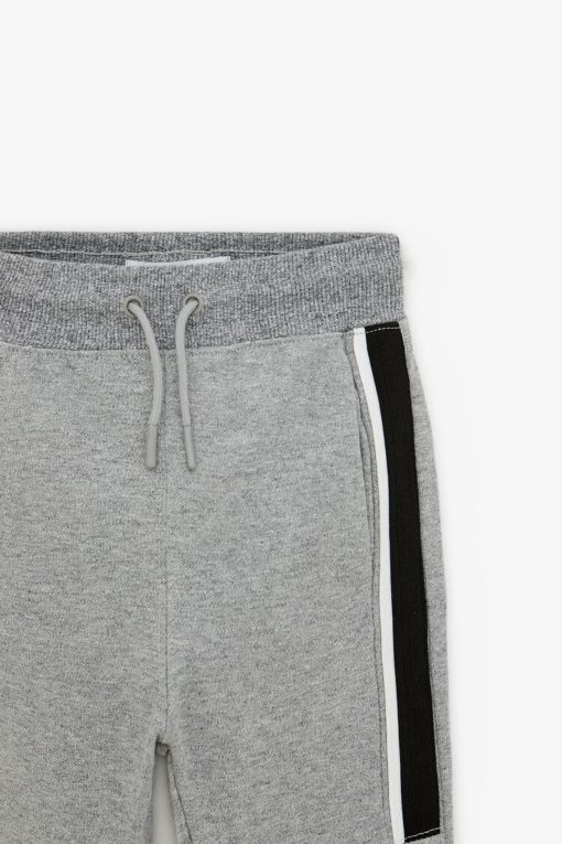 ZARA SIDE STRIPE PIQUE GREY TROUSERS - Image 2
