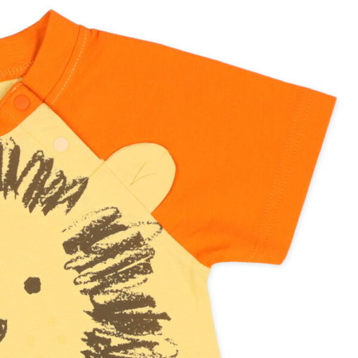El Fin Lion Face short sleeve romper - Image 2