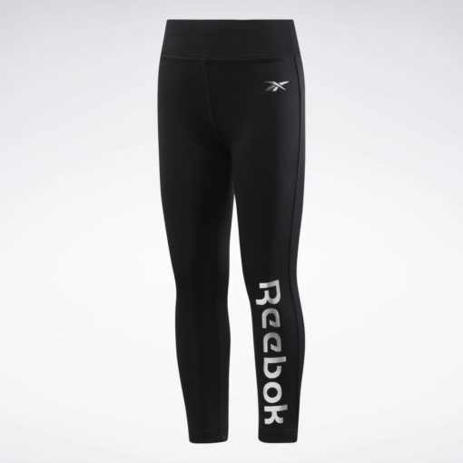 Reebok SOLID/PRINTED LEGGINGS - Black