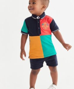 Next Boys Colorblock Badge Polo