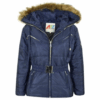 A-2-Z KIDS HOODED FAUX FUR PADDED ZIPPED BELTED TOP WARM COATS