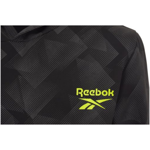 Reebok POLY TEECH KID’S HOODIE UNISEX - Charcoal Black - Image 3