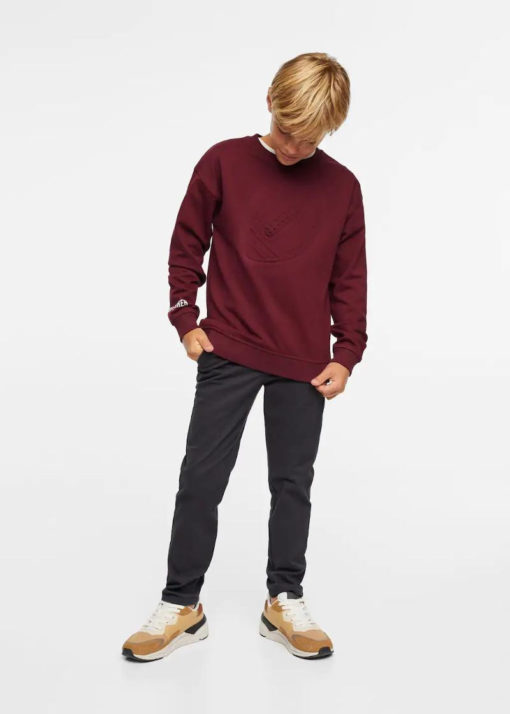 MANGO Boys' Long Sleeve Fleece Sweatshirt - Image 3