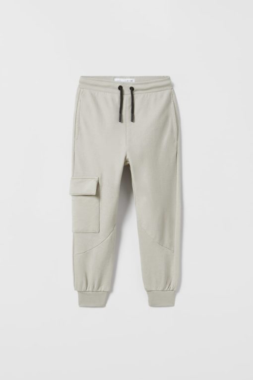 ZARA TEXTURED POCKET PLUSH PANTS