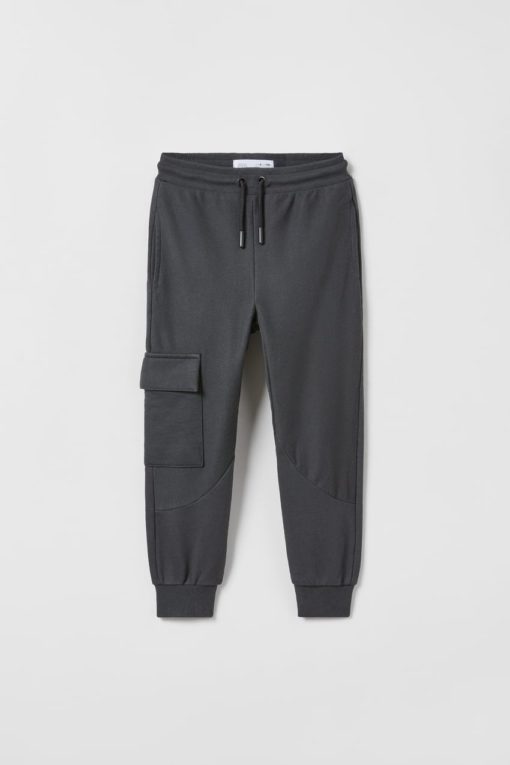 ZARA TEXTURED POCKET PLUSH PANTS - Image 2