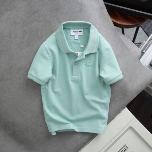Lacoste Boys Stretch Pique Polo Linen Green