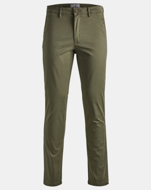 Jack n Jones BOYS MARCO BOWIE CHINOS - Olive Green
