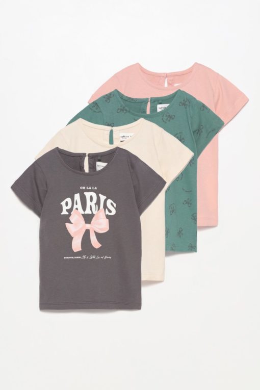 Lefties Kids Pack of 4 printed short sleeve T-shirts