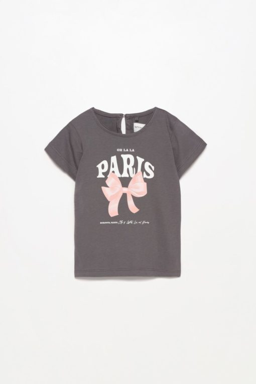 Lefties Kids Ohlala Paris Tee Charcoal
