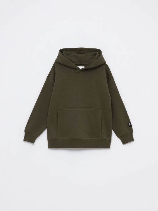 Lefties Kids BASIC Fleece HOODIE - Olive