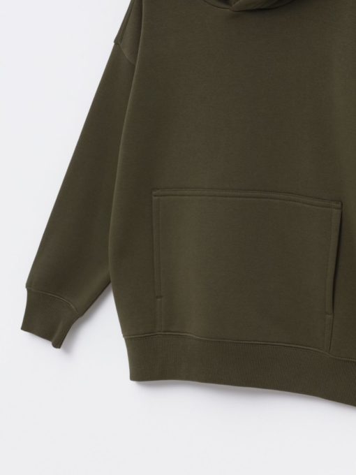 Lefties Kids BASIC Fleece HOODIE - Olive - Image 2