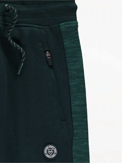 GEORGE Teel Marl Panelled Emblem Detail Joggers - Image 2