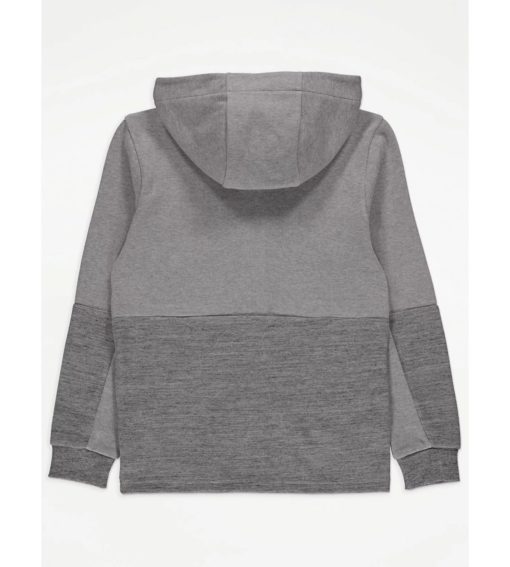 George Kids Light Grey Panelled Hoodie - Image 3