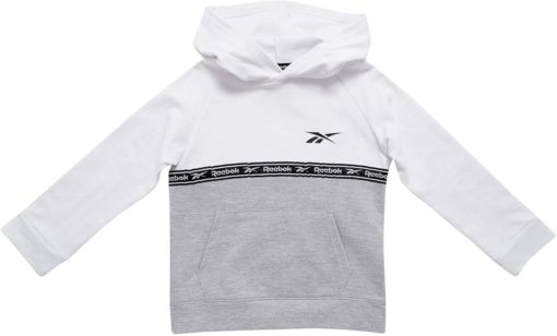 REEBOK KIDS TRACKSUITS – ATHLETIC FLEECE HOODIE AND JOGGER - White/Grey - Image 2