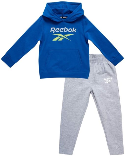 REEBOK KIDS TRACKSUITS – ATHLETIC FLEECE HOODIE AND JOGGER - Royal Blue/Grey