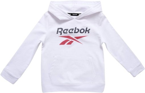 REEBOK KIDS TRACKSUITS – ATHLETIC FLEECE HOODIE AND JOGGER - White/Navy - Image 2