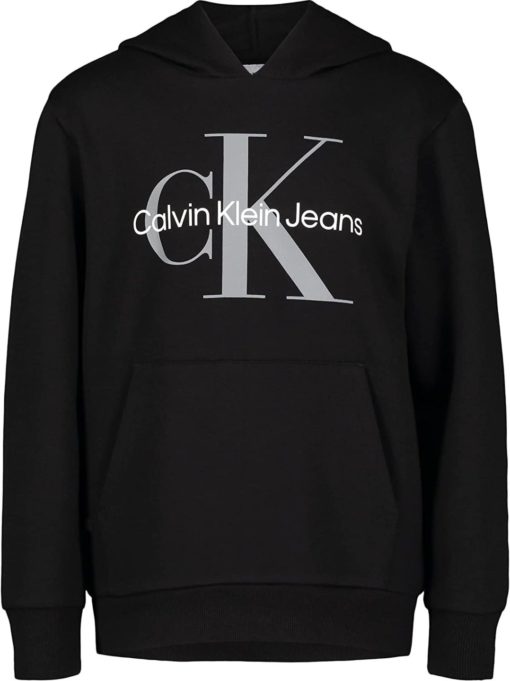 Calvin Klein Boys' Pullover Brushed Hoodie - Black