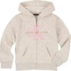 CALVIN KLEIN FRONT LOGO ZIP THROUGH HOODIE - Off White