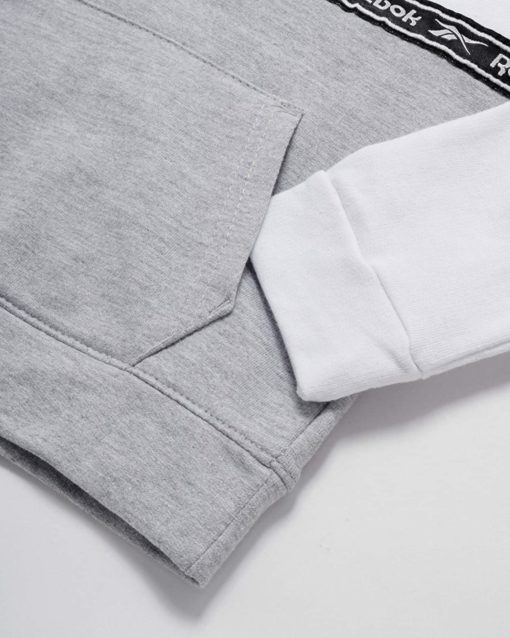 REEBOK KIDS TRACKSUITS – ATHLETIC FLEECE HOODIE AND JOGGER - White/Grey - Image 5