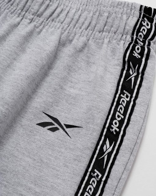 REEBOK KIDS TRACKSUITS – ATHLETIC FLEECE HOODIE AND JOGGER - White/Grey - Image 4