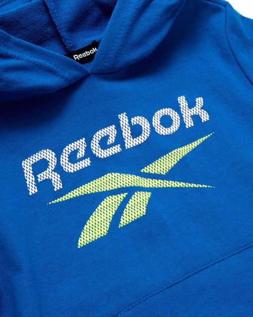 REEBOK KIDS TRACKSUITS – ATHLETIC FLEECE HOODIE AND JOGGER - Royal Blue/Grey - Image 2