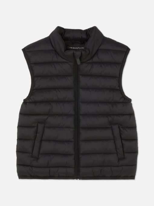 Primark Cares Boys Zip-Up Padded Gilet - Black - Image 3