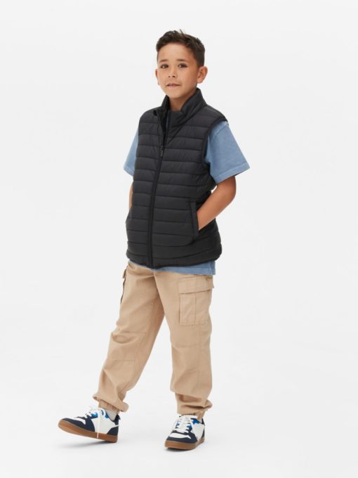 Primark Cares Boys Zip-Up Padded Gilet - Black