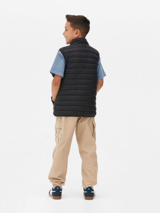 Primark Cares Boys Zip-Up Padded Gilet - Black - Image 2